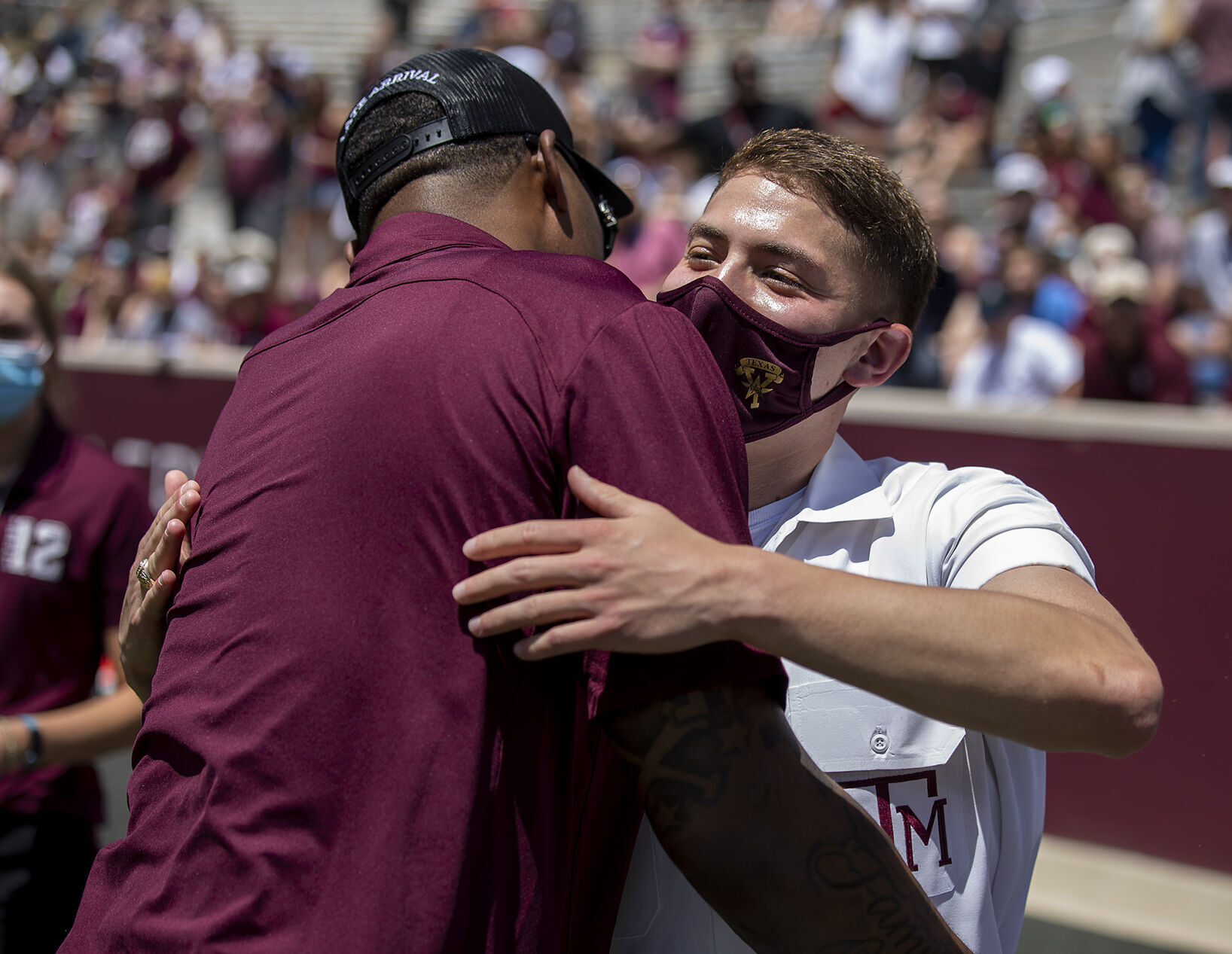 Maroon & White